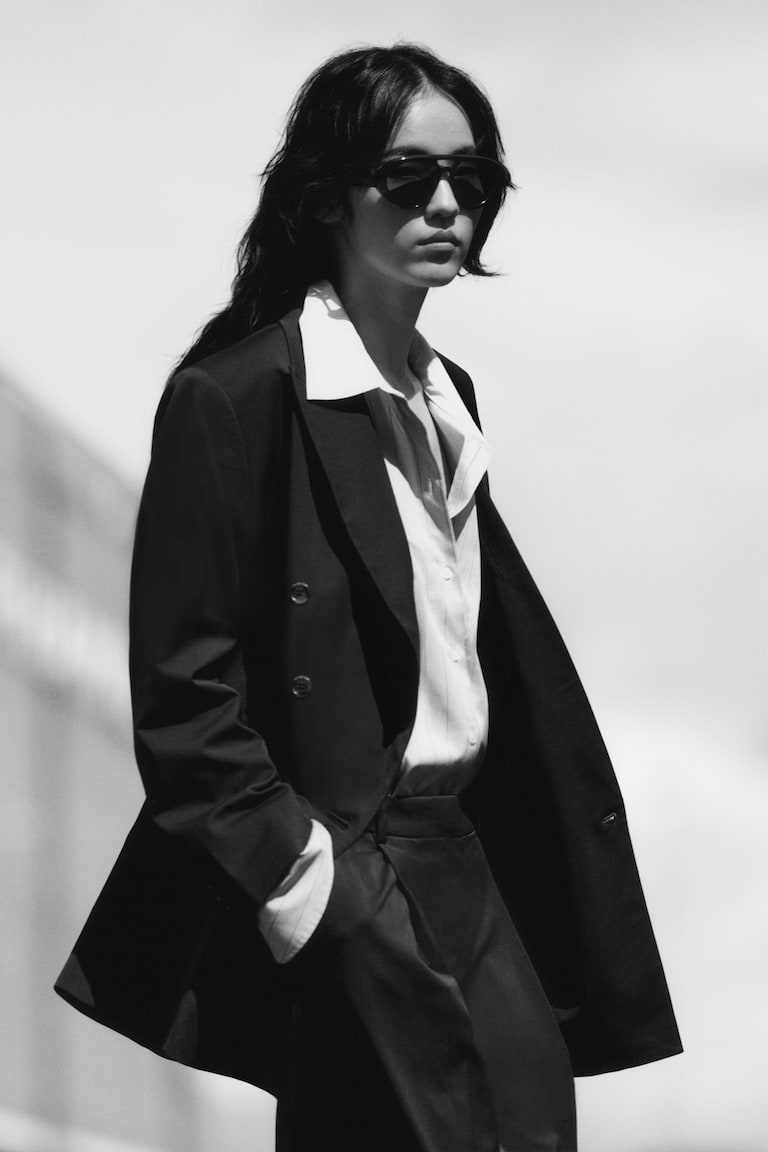 Oversized Twill Blazer