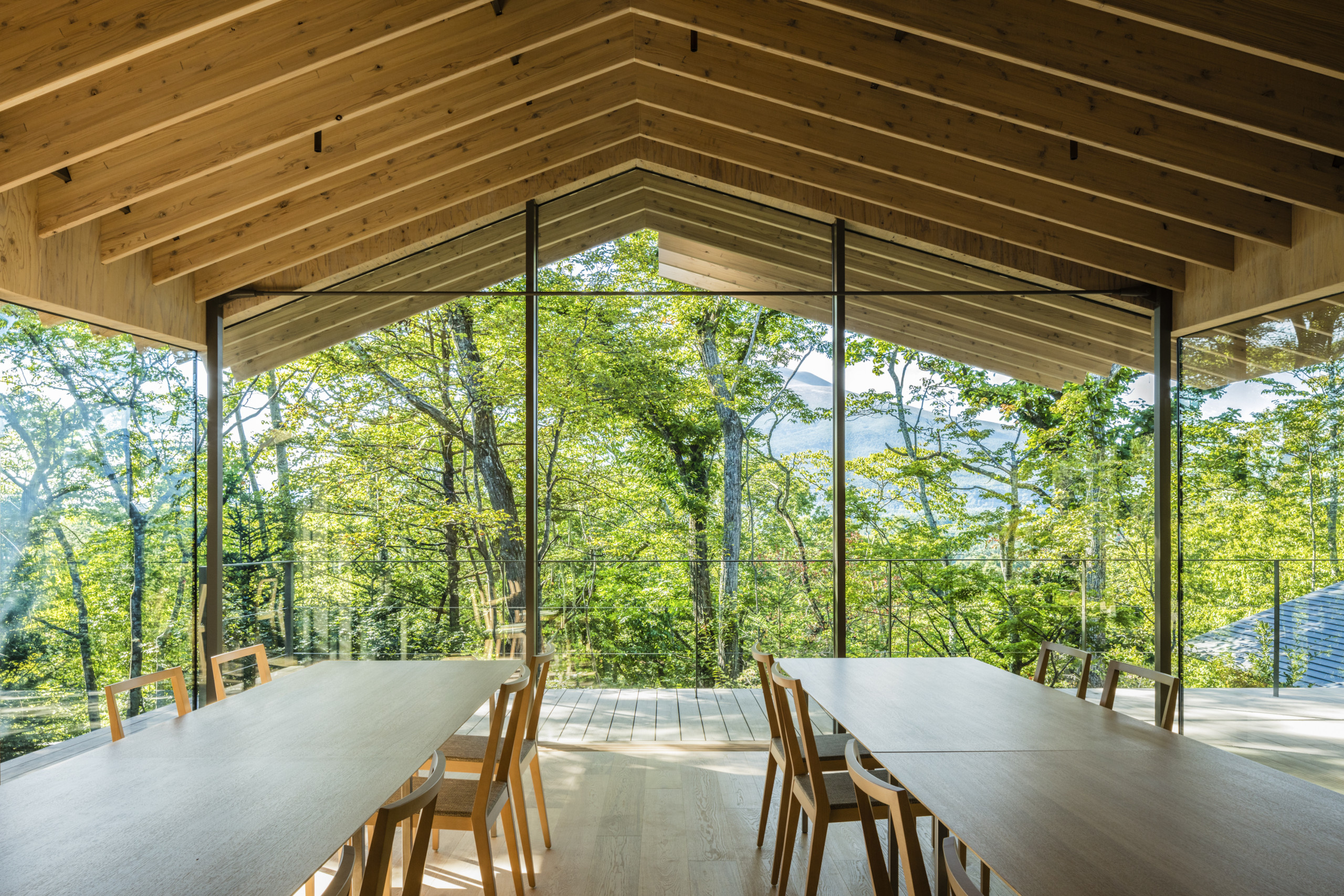 The dining room at Wild Bird Forest Lodge