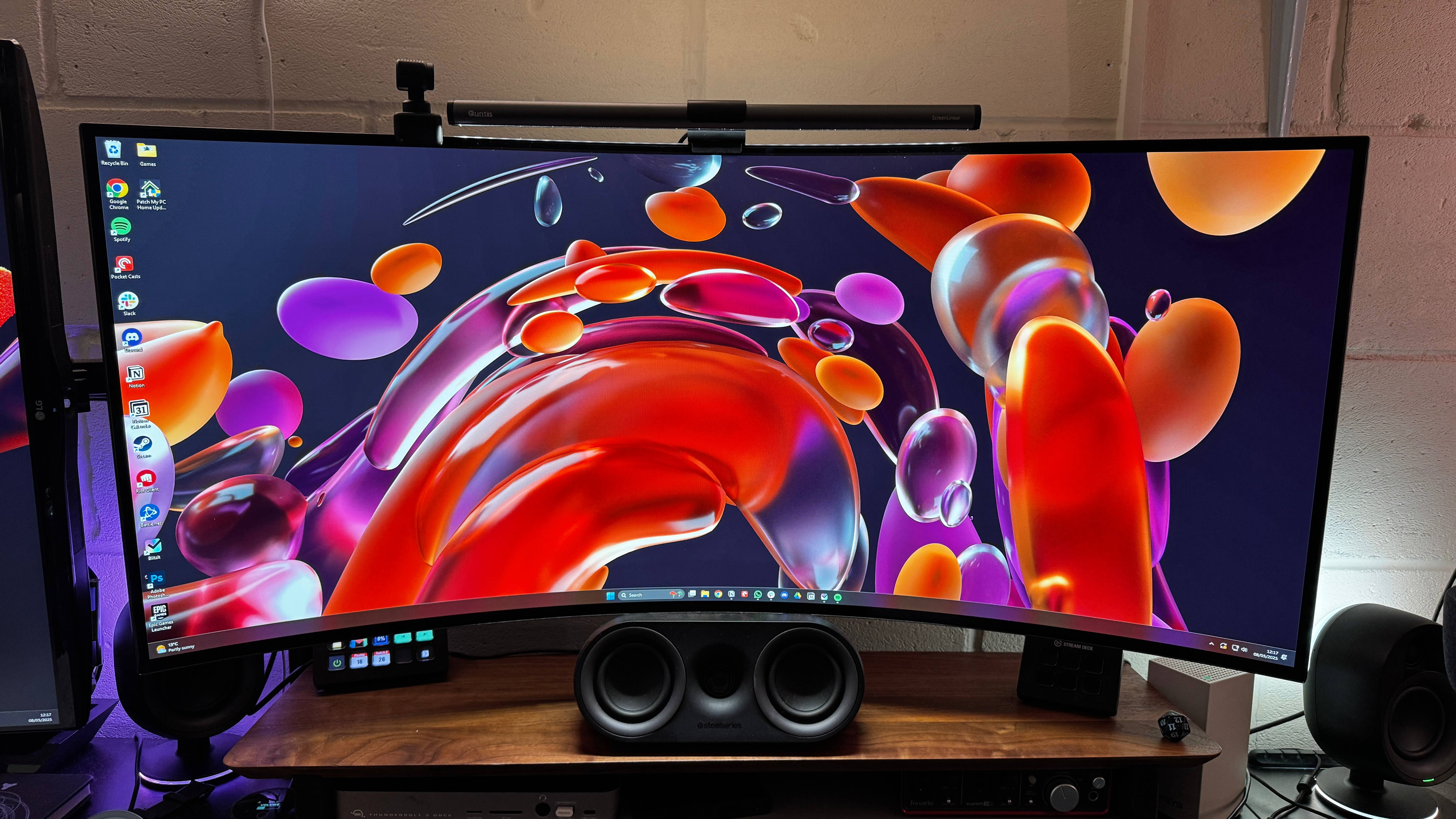 LG UltraGear 39GS95QE-B on desk