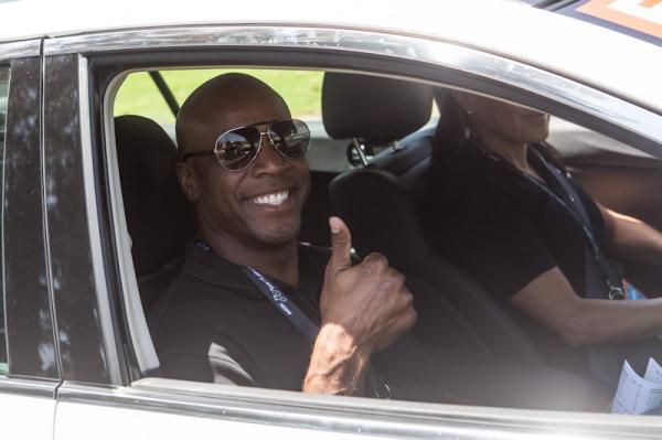Barry Bonds got a ride in the VIP car for today's stage
