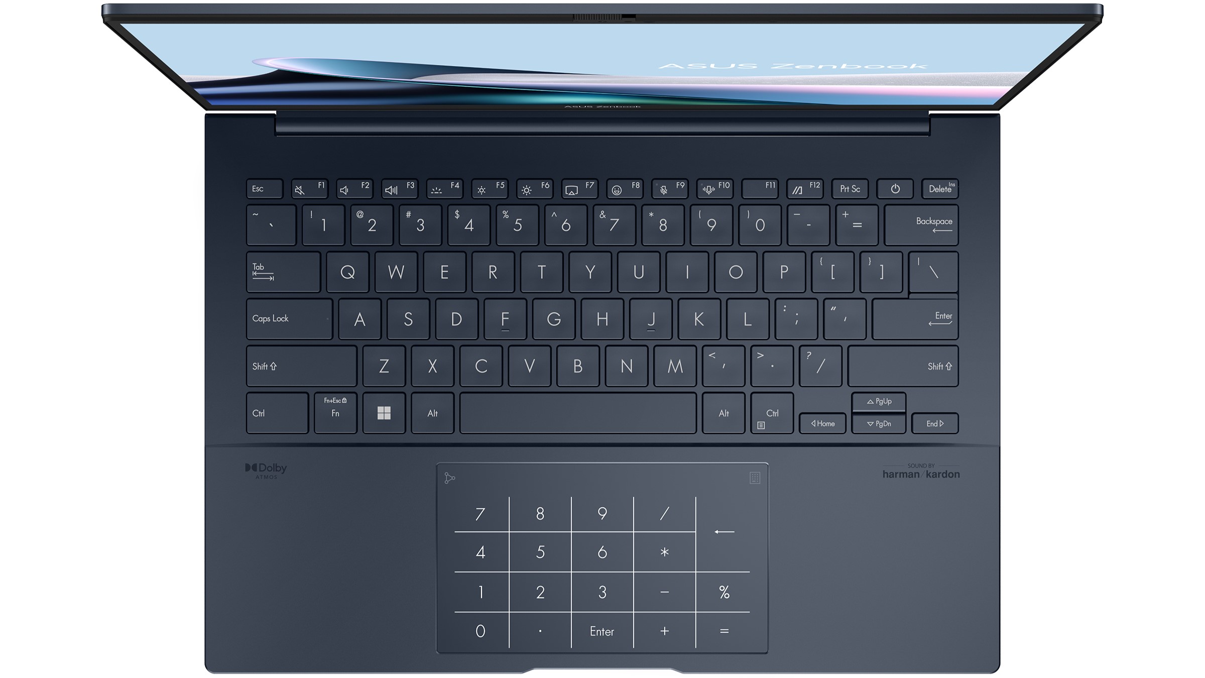 blue laptop keyboard
