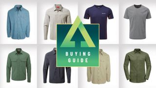 Collage of the best hiking shirts