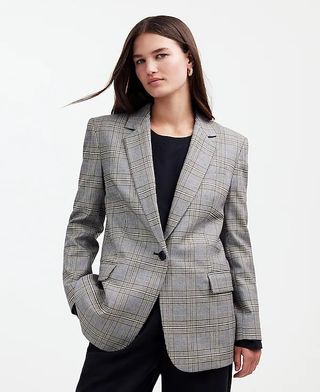 Madewell, Blazer Kline dalam Cooper Plaid