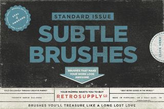 Standard Issue Subtle brushes cover image - textured type on a grainy black background