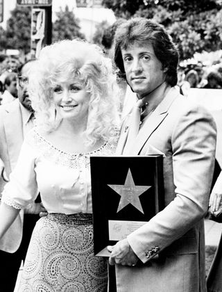 celebrity bffs Dolly Parton and Sylvester Stallone