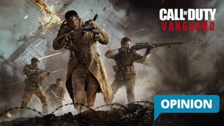 Three soldiers in a war-torn battlefield in Call of Duty Vanguard