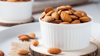 Dish of almonds