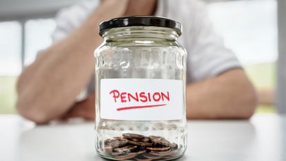 Pension pot without much money in it