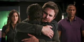arrow season 8 episode 4 oliver hugging adult william bunker the cw