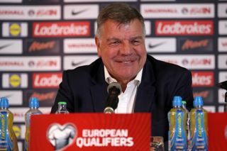 Sam Allardyce at a press conference during his ill-fated spell as England manager