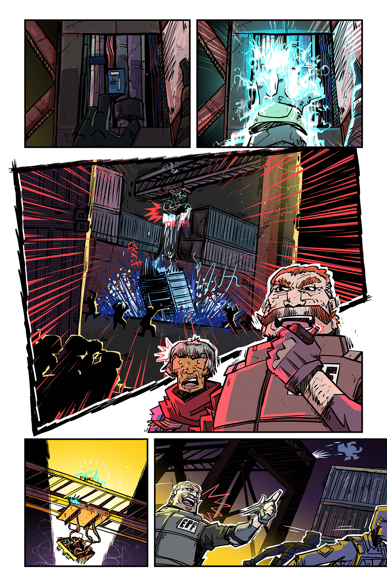 Chaos unfolding in a warehouse