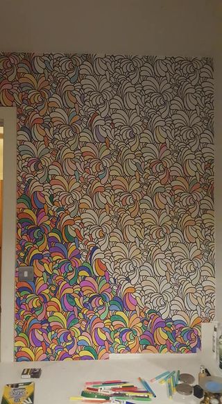 colouring in wallpaper