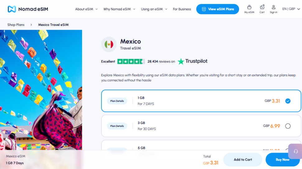 Nomad website screenshot (February 2026)
