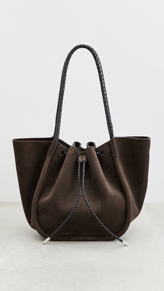 Large Ruched Tote Bag - Graphite