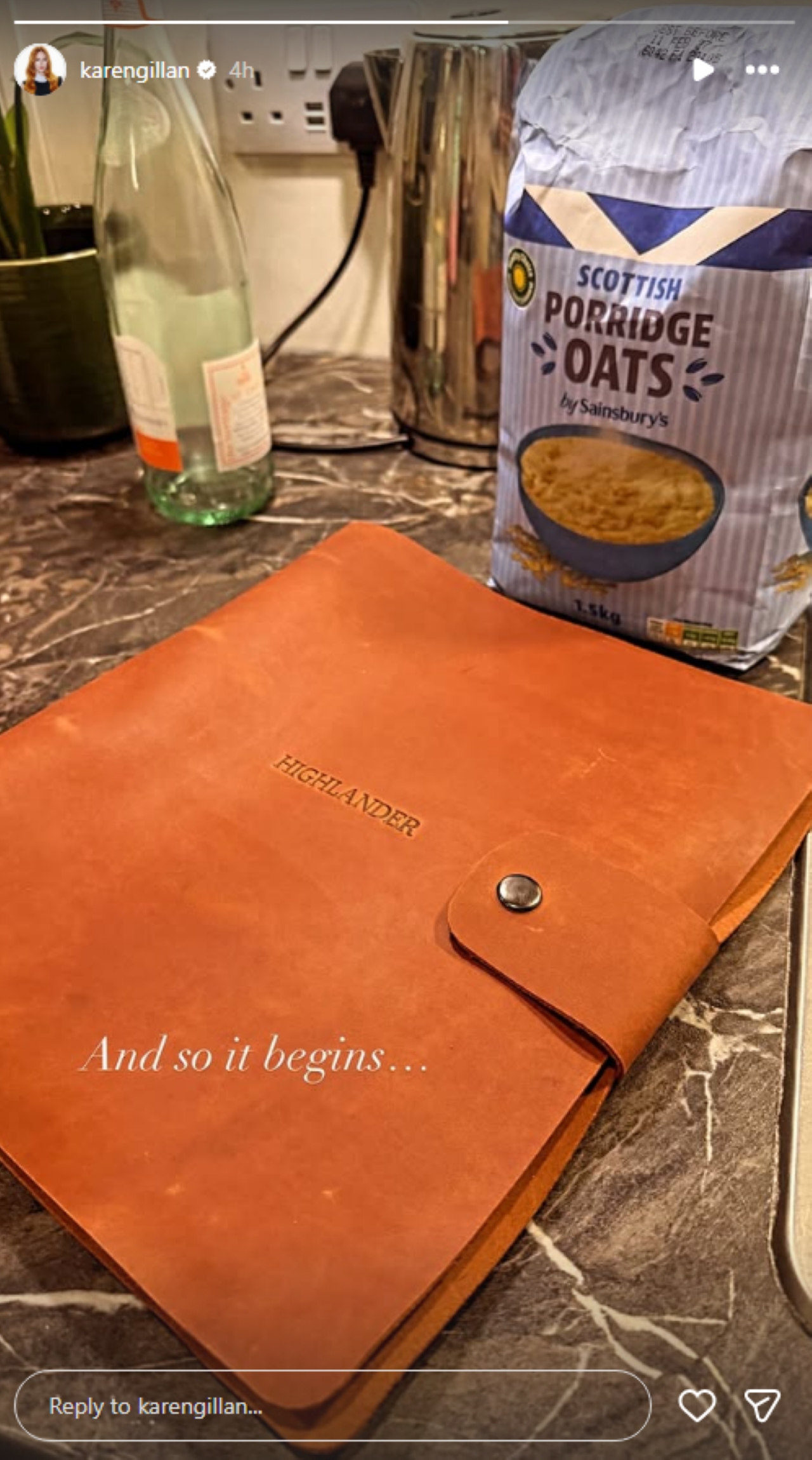 Karen Gillan's Highlander script