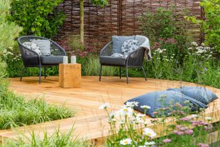 Raised by rivers garden designed by Nicola Oakey for RHS Tatton Park flower show 2018