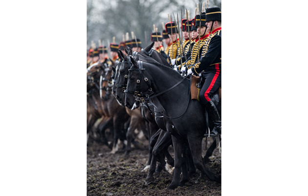 Major General Ben Bathurst, General Officer Commanding The Household Division, conducted his annual inspection of The King&amp;rsquo;s Troop Royal Horse Artillery on the playing fields before Royal Artillery Barracks, in Woolwich today. The inspection determined whether the Army&amp;rsquo;s ceremonial saluting battery is fit to perform its duties on behalf of the nation for the next twelve months. All Major General&amp;rsquo;s inspections are testing times for Army units, but this one takes place in full public view with the soldiers and horses performing one of the most heart-stopping and difficult displays in the ceremonial canon. The colourful and spectacular display included the world-famous Musical Drive. The Musical Drive is one of the most spectacular displays of horsemanship in the world involving risk laden complex choreographed moves with split second timing. Six magnificently turned&amp;ndash;out horses draw each of six 13 pounder Field Guns and limbers, with the Gun detachment riding behind each Gun. The Guns in the Troop display all saw service in the First World War. Photographer: SSgt Rupert Frere RLC / MoD Crown