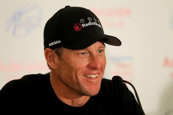 Lance Armstrong during his press conference.
