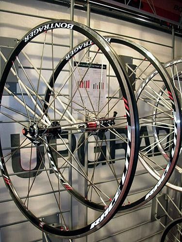 Also new from Bontrager are the Race Lite (foreground) and Race X Lite (background) , both of which feature new Paired Spoke Technology and a lower spoke count.