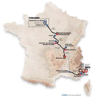 2014 Paris-Nice Route map