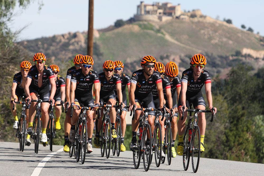 The team trains in the Malibu hills.