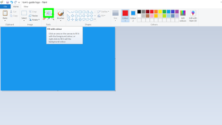 How to edit images in Microsoft Paint - a screenshot of the "Paint bucket" tool being selected in Microsoft Paint