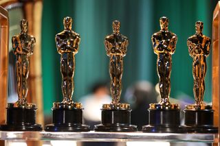 In this handout photo provided by A.M.P.A.S., Oscar statuettes are seen backstage during the 95th Annual Academy Awards on March 12, 2023 in Hollywood, California.