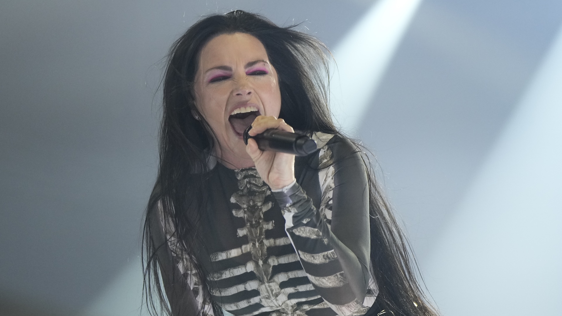 Amy Lee of Evanescence performs at Bridgestone Arena on June 15, 2026 in Nashville, Tennessee