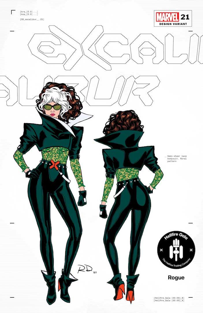 Hellfire Gala outfit designs by Russell Dauterman