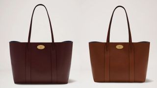 Bayswater tote in oxblood and tan