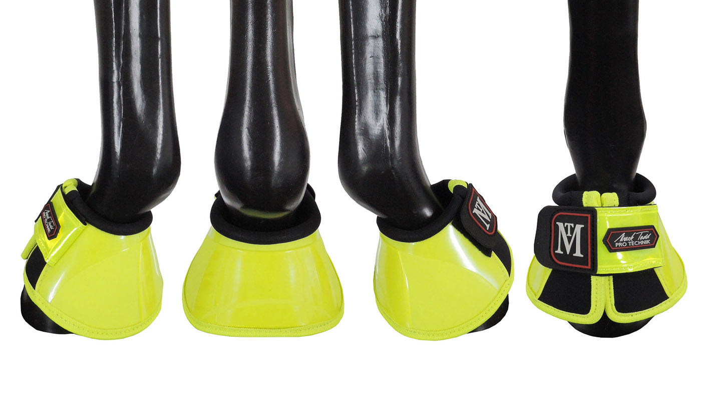 Mark Todd Pro Technik reflective overreach boots hi viz for horses