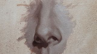 How to draw a nose: Nose in oil paints