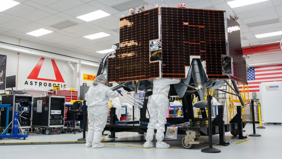 Astrobotic Technology&rsquo;s Griffin-1 lander in a clean room.
