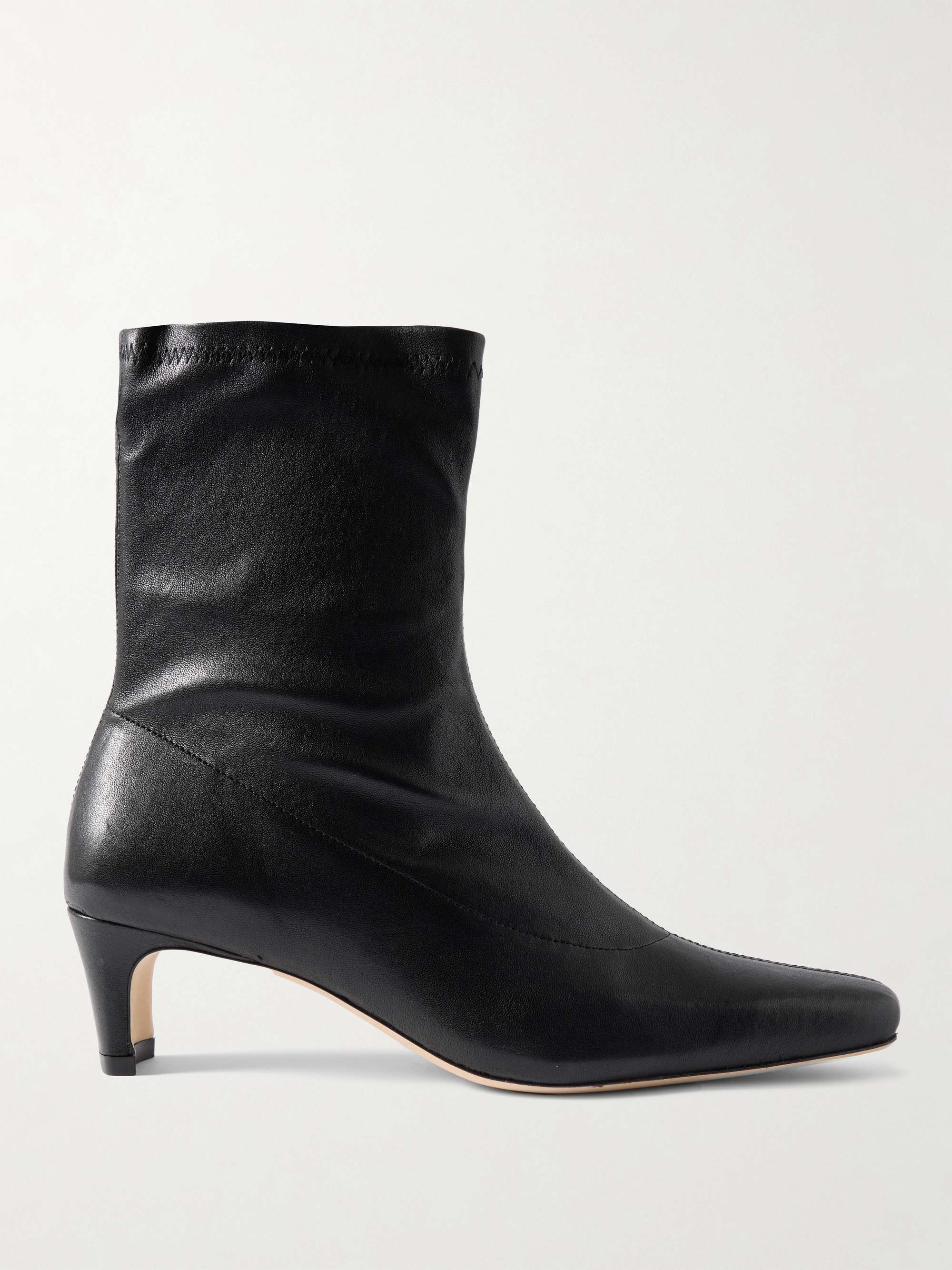 Wally Sock Leather Ankle Boots