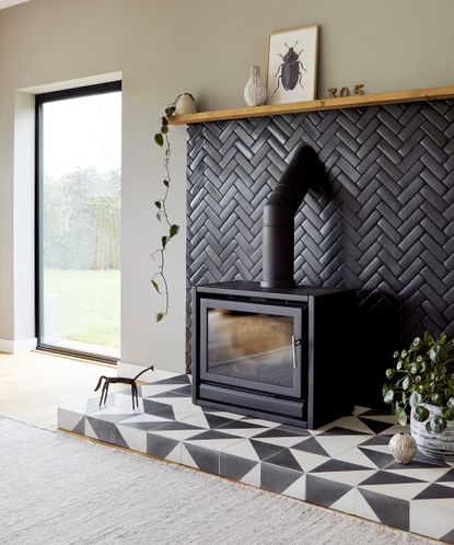 Fireplace tile ideas – 10 decorative designs using ceramic, porcelain ...