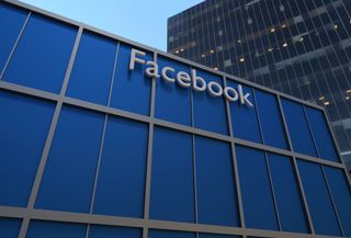 Facebook's brand name on it office in Menlo Park