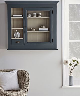 Wall mounted navy kitchen and bathroom cabinet