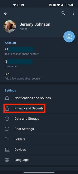 How Hide Phone Number Telegram 3