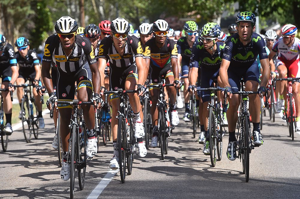 The peloton in action during stage 20.
