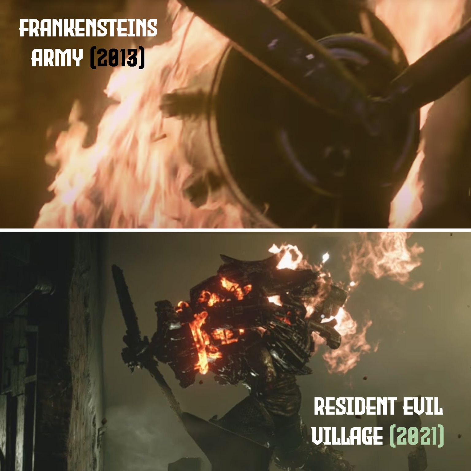 Resident Evil Village - Frankenstein's Army comparison images