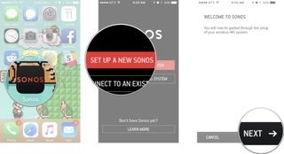 Launch the Sonos Controller app. Tap set up a new Sonos system, and then tap next.