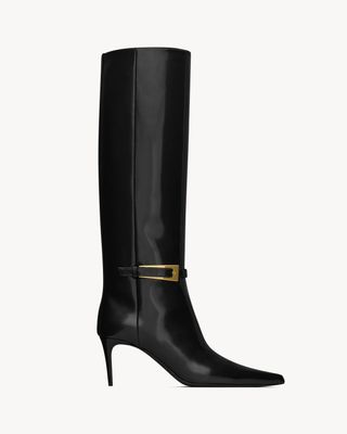 Women's Lee Boots in Glazed Leather in Black