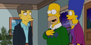 John Oliver, Dan Castellaneta, and Julie Kavner on The Simpsons
