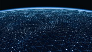 Global mobile industry concept image showing network points scattered across the planet.