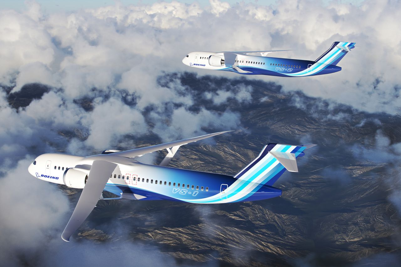 An artist&amp;#039;s concept of the Transonic Truss-Braced Wing aircraft. 