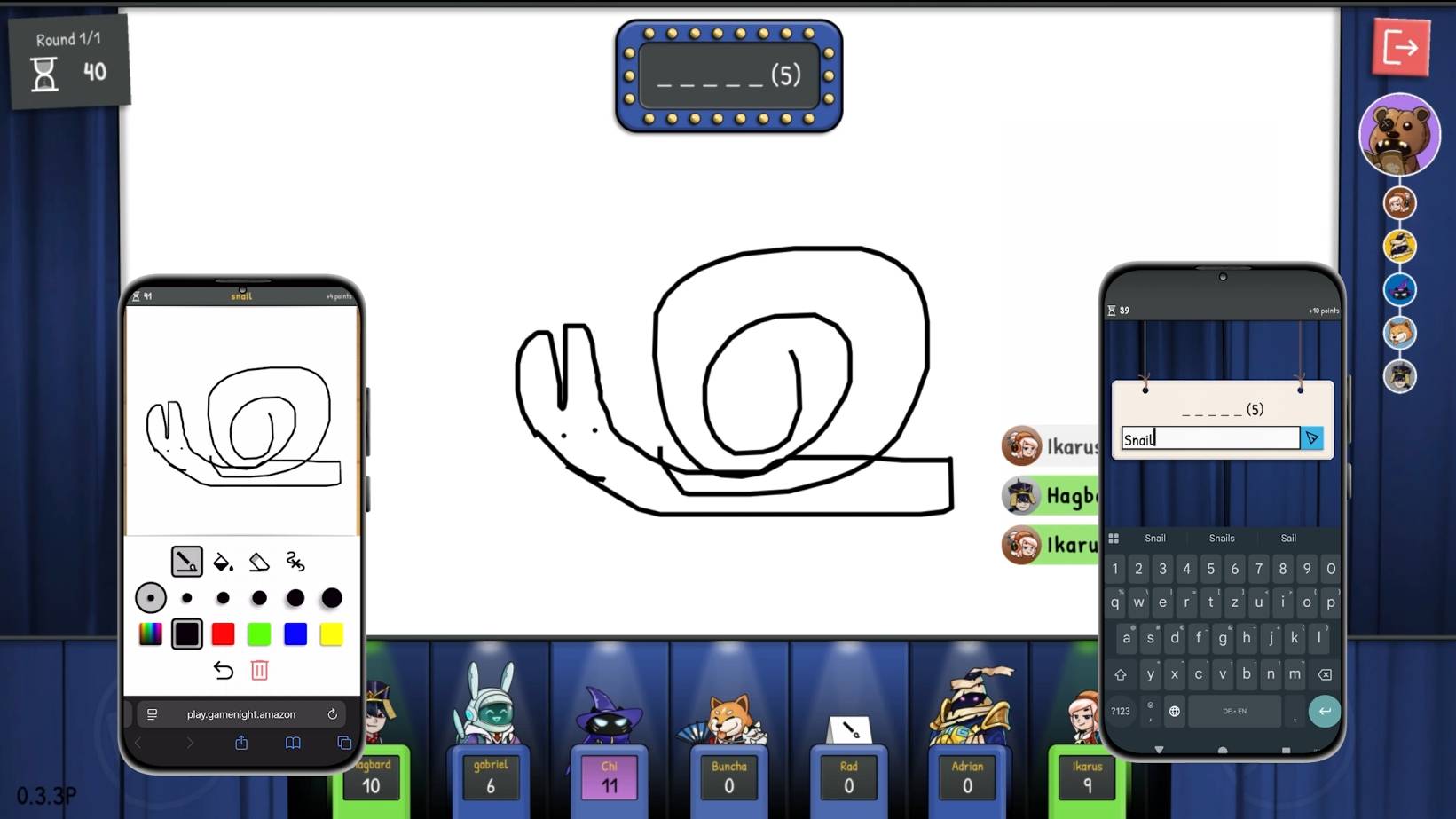 Draw and Guess game with smartphone interface on Amazon Luna