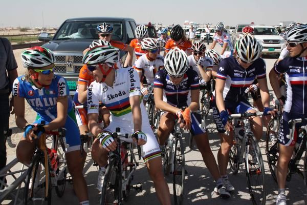Giorgia Bronzini was in confident mood on the start line.