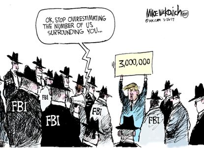 Political Cartoon U.S. FBI Trump Investigations Russia