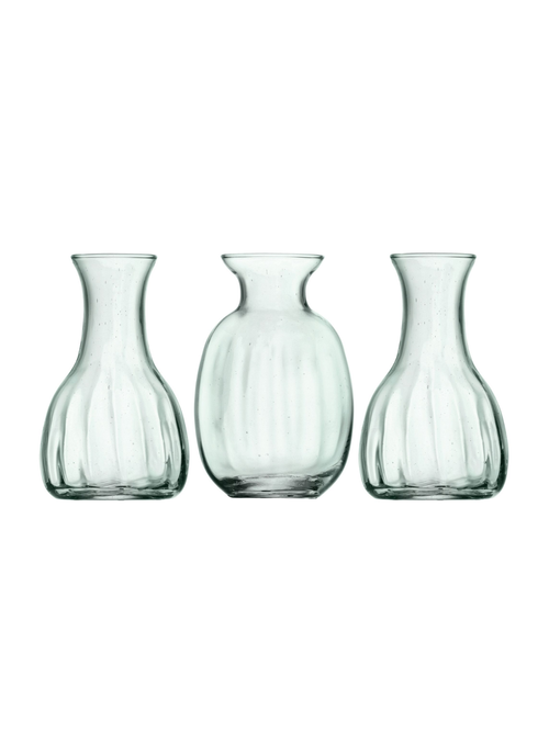 Mia Mini Recycled Glass Vases (set of 3)