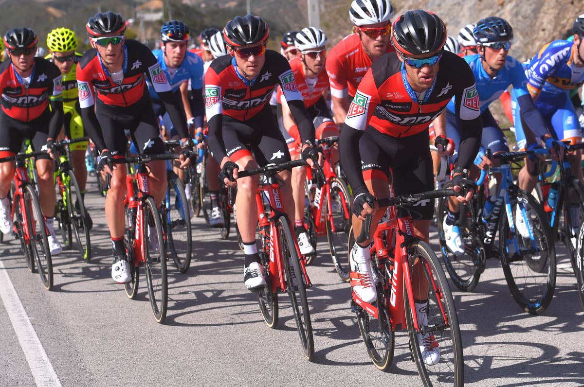 Richie Porte at the head of the BMC line
